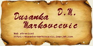 Dušanka Markovčević vizit kartica